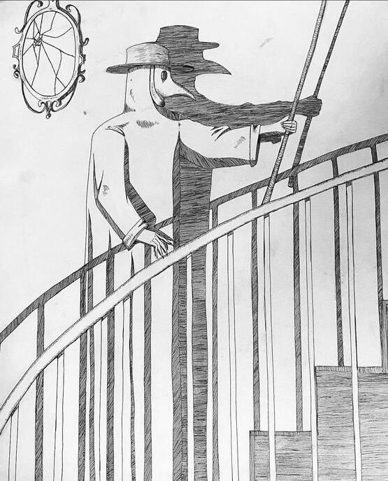 "Plague Bearer" - Pen Drawing